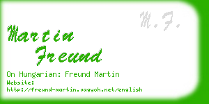 martin freund business card